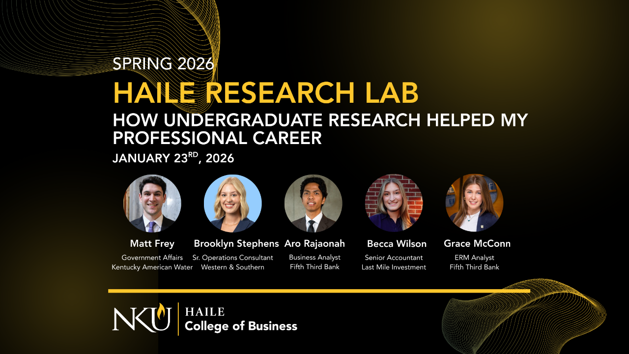 Graphic for Haile Research Lab Event with Matt Frey, Brooklyn Stephens, Aro Rajaonah, Becca Wilson, and Grace McConn