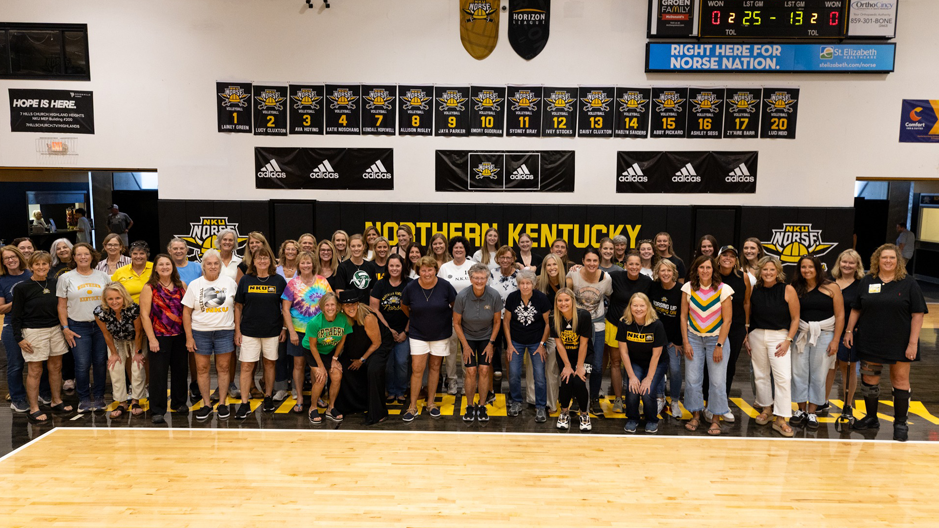 Five generation of NKU volleyball players